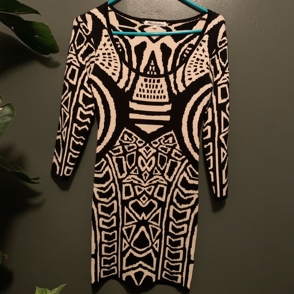 Tribal bodycon mini